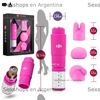 Vibrador estimulador con 3 accesorios intercambiables